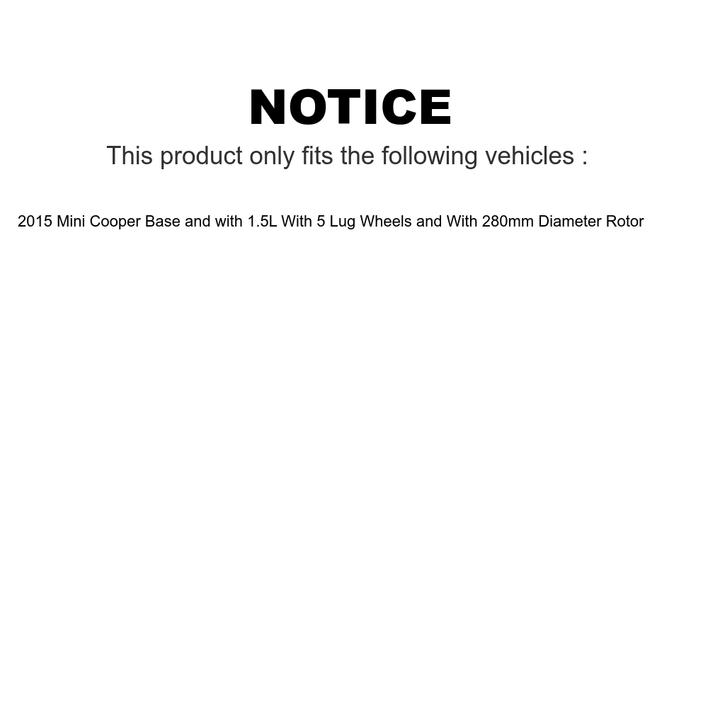 Transit Auto - Front Rear Semi-Metallic Pads And Disc Brake Rotors Kit For 2014 Mini Cooper With 5 Lug Wheels K8A-102701