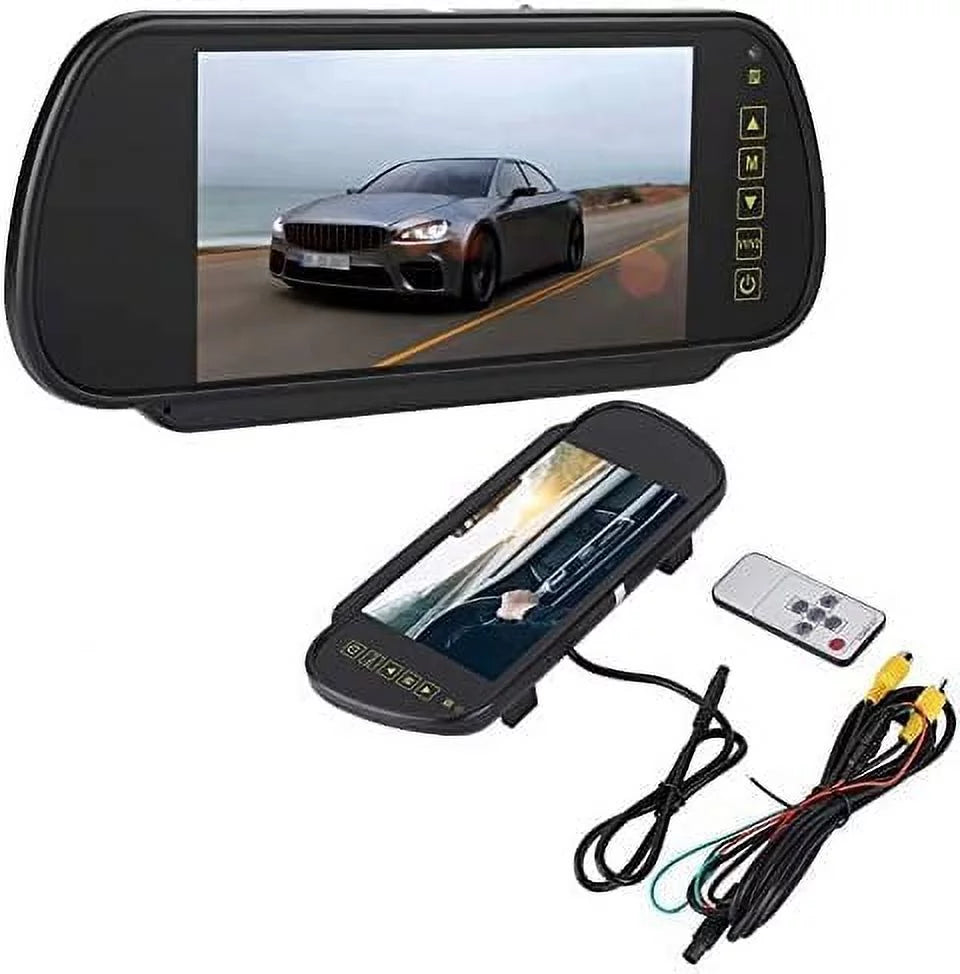 Bileeko Car Rear View Mirror 7 mm LCD Vehicle Monitor Screen for Parking
