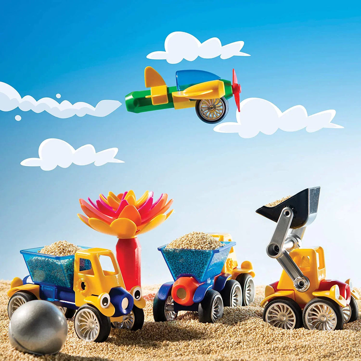 Play Brainy 42 pc. Stem Magnetic Toy Cars and Vehicles with Storage Case for Child Ages 3 and up