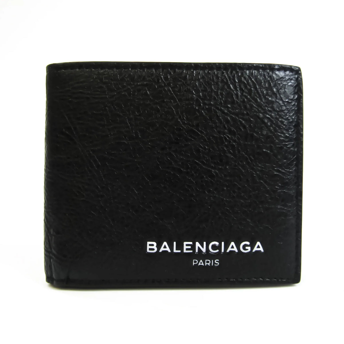 Balenciaga 504934 Unisex Leather Wallet (bi-fold) Black (Good)