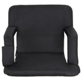 ZENY Stadium Seat Chair Reclining Bleachers W/Padded Cushion - 6 Reclining Positions; Black