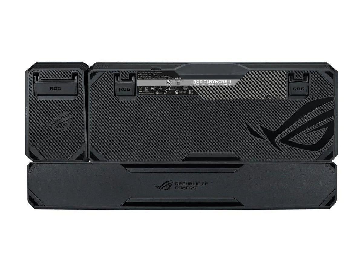 ASUS MA02 ROG Claymore II Wireless Modular Gaming Mechanical Keyboard with ROG RX Blue Switches; detachable numpad & wrist rest