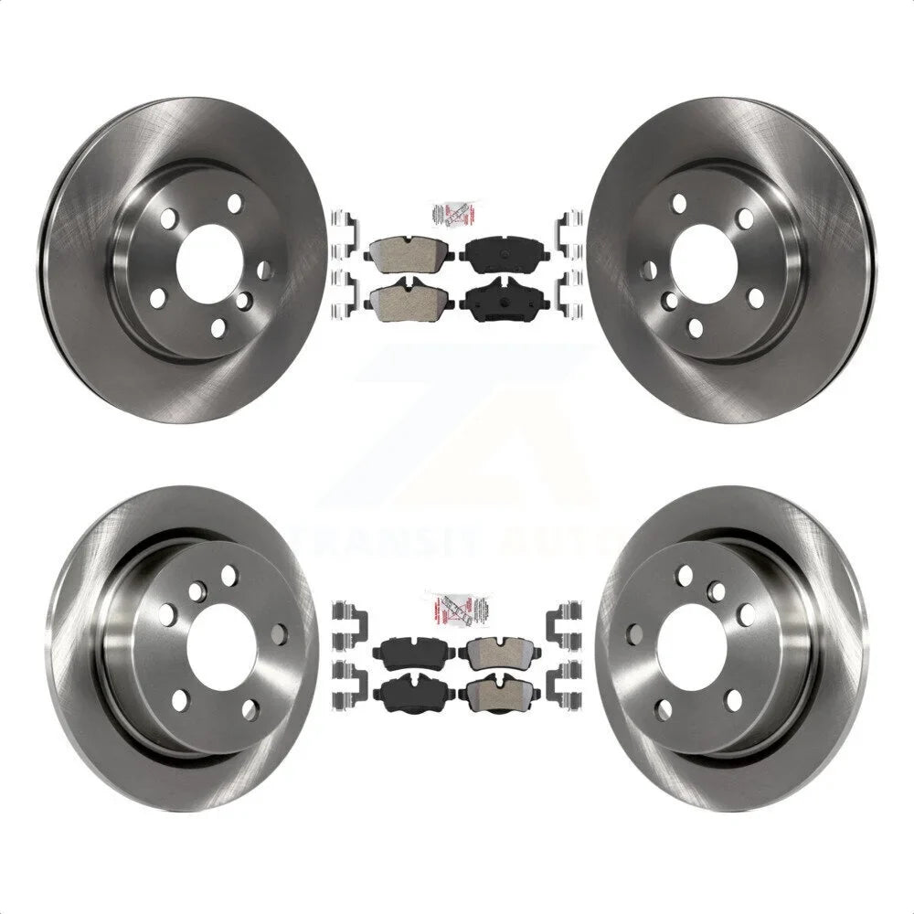 Transit Auto - Front Rear Semi-Metallic Pads And Disc Brake Rotors Kit For 2014 Mini Cooper With 5 Lug Wheels K8A-102701