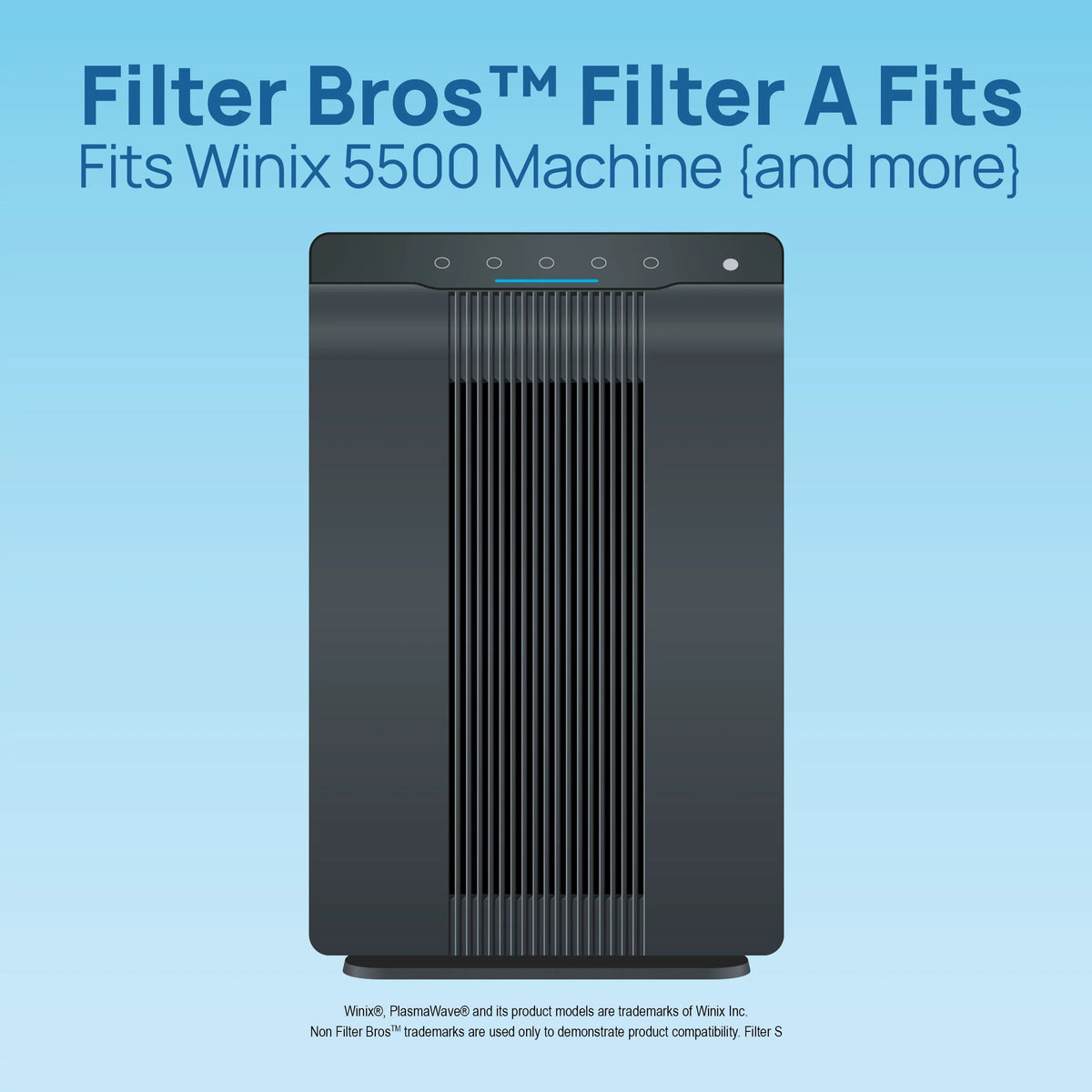 Filter Bros HEPA Replacement Filter A Compatible with Winix 115115 Plasmawave Series Home Air Purifiers 6300; P300; 5300; 5500; 5500-2; 5300-2; 6300-2; 9500; C535