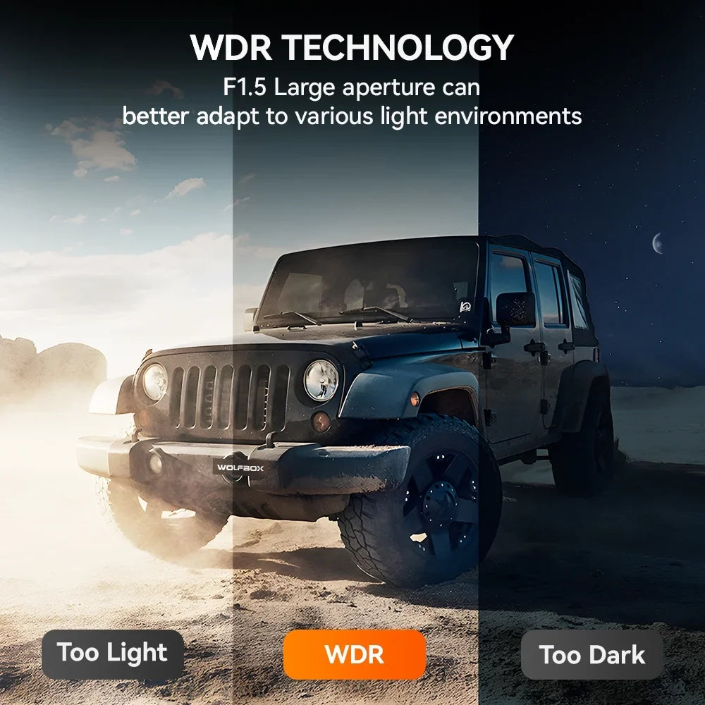 WOLFBOX 12" Rear View Mirror Dash Cam; 4K Mirror Dash Cam Front and 2.5K Rear Camera; Rearview Dash Camera for Car with WDR; Night Vision; Free 64GB Card & GPS