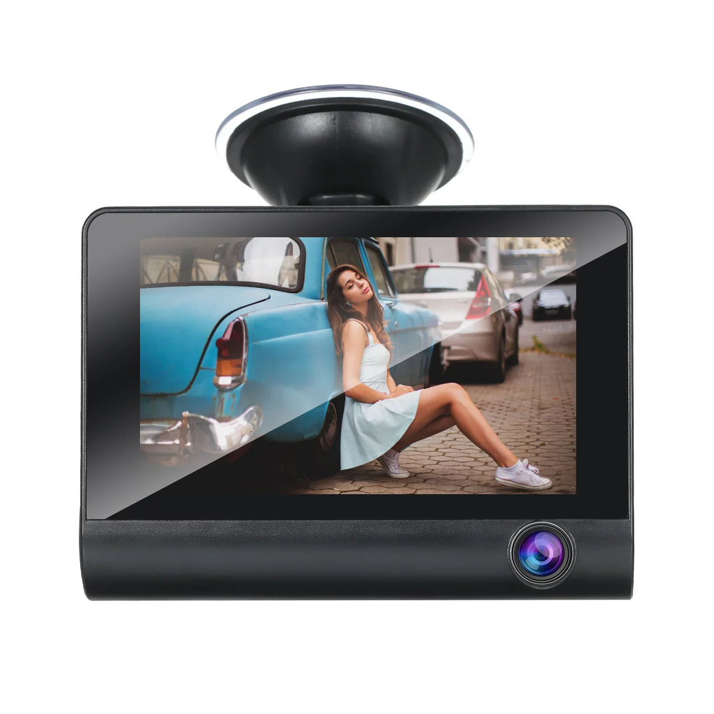Apexeon Dash Cam， 1080P Full HD Front and Rear Dual Camera; 4 cm IPS Screen; Wide Angle Vision; Loop Recording， Stay Protected on the Road!
