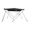 Bimini Top Boat Cover 46" High 3 Bow 79"-84" Wide 6' L Solution Dye BLACK