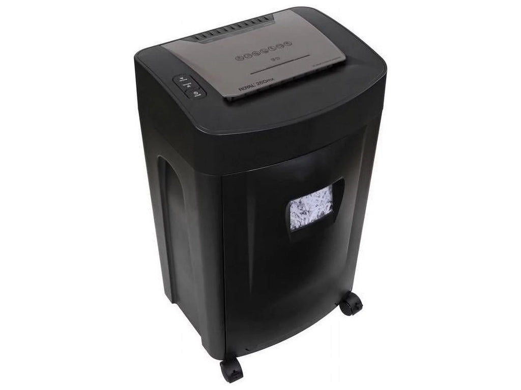Royal 260MX Paper Shredder - Non-continuous Shredder - Cross Cut - 20 Per Pass - for shredding Paper; CD; DVD; Credit Card; Staples - 8.75" Throat - 1 Hour Run Time - 40 Minute Cool Down Time - 8