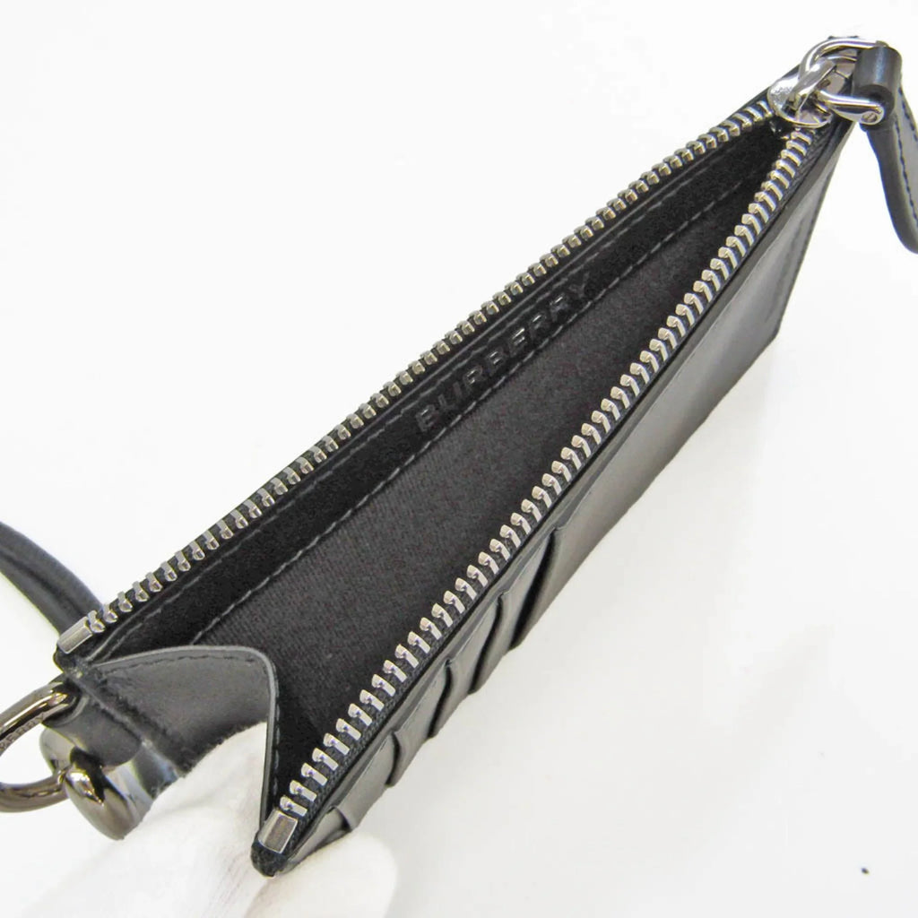 Burberry Coin Case 8051832 Leather Card Case Black (Good)