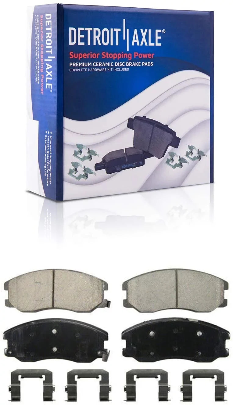 Detroit Axle - Brake Pads for Chevrolet Captiva Sport Equinox Pontiac Torrent Saturn Vue Suzuki XL-7; 4 Front and Rear Ceramic Brake Pads Replacement Fits select: 2008-2009 SATURN VUE XE