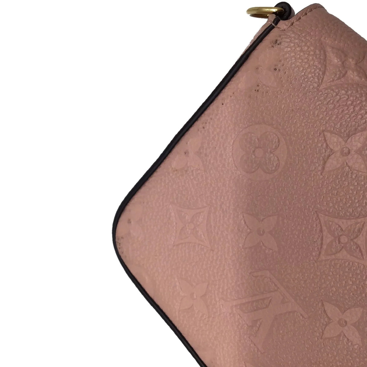 LOUIS VUITTON Louis Vuitton Monogram Implant Pochette Felicie M67856 Chain Wallet Bag Pink G Hardware Gold Rose Ballerine Women's (Fair)