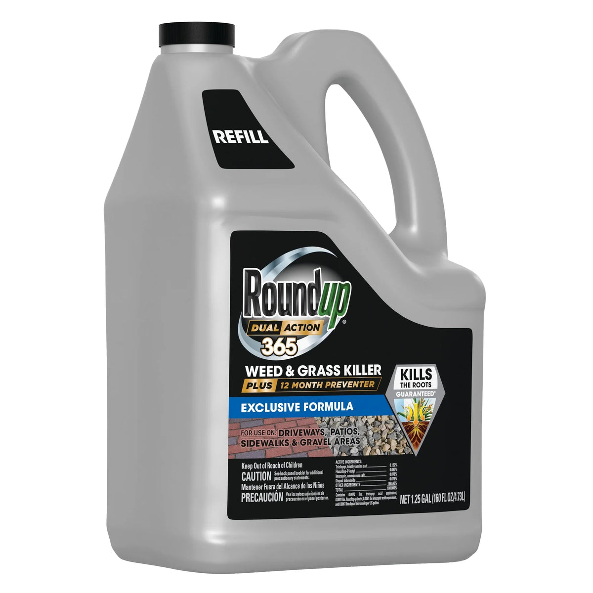 Roundup Dual Action 365 Weed & Grass Killer Plus 12 Month Preventer Refill; 1.25 gal.