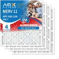 21.5x23.5x1 Air Filter MERV 11 Comparable to MPR 1000; MPR 1200 & FPR 7 Electrostatic Pleated Air Conditioner Filter 4 Pack HVAC USA Made 21.5x23.5x1 Furnace Filters by AIRX FILTERS WICKED CLEAN AIR.
