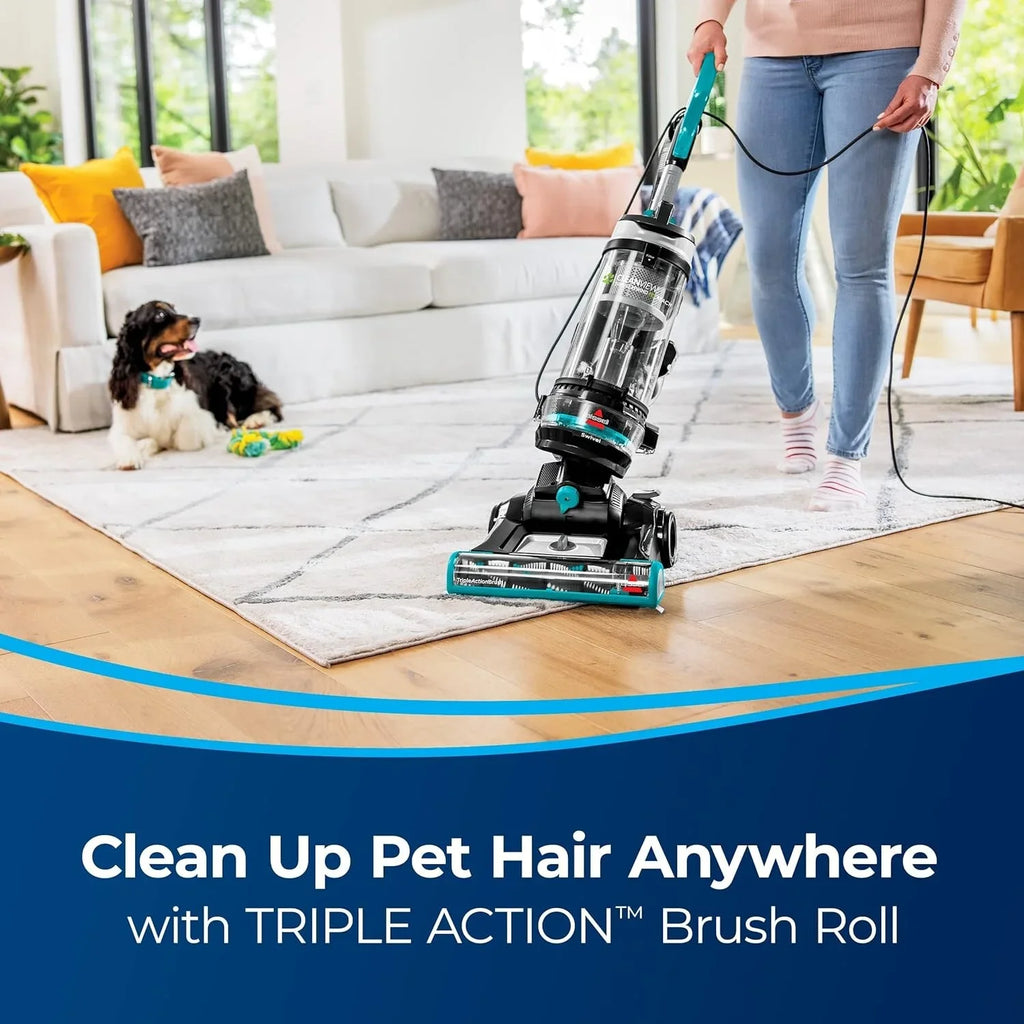 Bissell CleanView Swivel Rewind Pet Reach Vacuum Cleaner; with Quick Release Wand; Swivel Steering and Automatic Cord Rewind; 3197A (Color may vary);Black