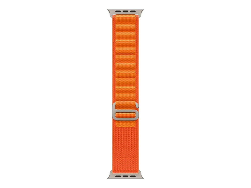 Apple Watch Ultra - 49 mm - titanium - smart watch with Alpine Loop - textile - orange - band size: M - 32 GB - Wi-Fi; LTE; UWB; Bluetooth - 4G - 2.16 oz