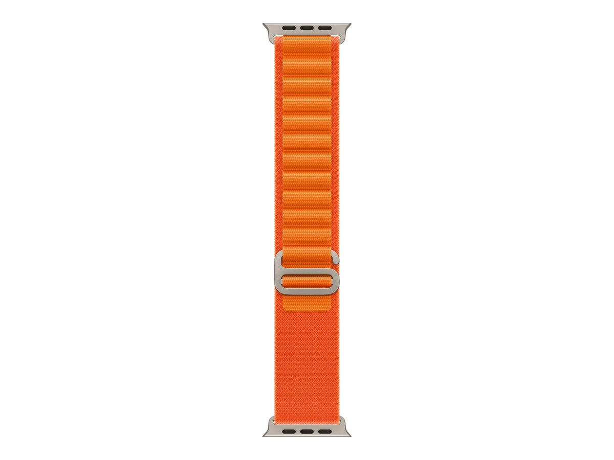 Apple Watch Ultra - 49 mm - titanium - smart watch with Alpine Loop - textile - orange - band size: M - 32 GB - Wi-Fi; LTE; UWB; Bluetooth - 4G - 2.16 oz
