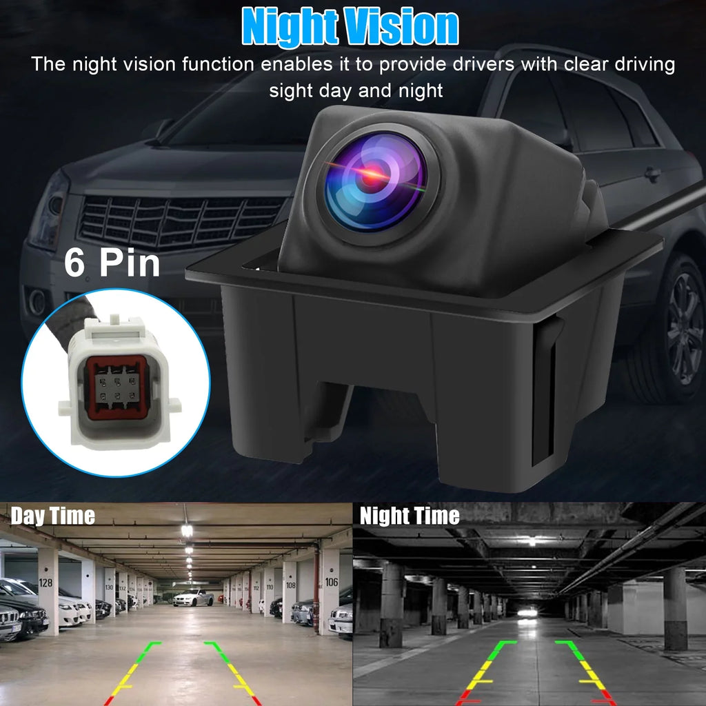 Rear View Backup Camera for Cadillac SRX; TSV Back Up Parking Assist Cam 23205689; 22915398; 15926122; 20910350 Replacement for 2010 2011 2012 2013 2014 2015 2016 Cadillac SRX
