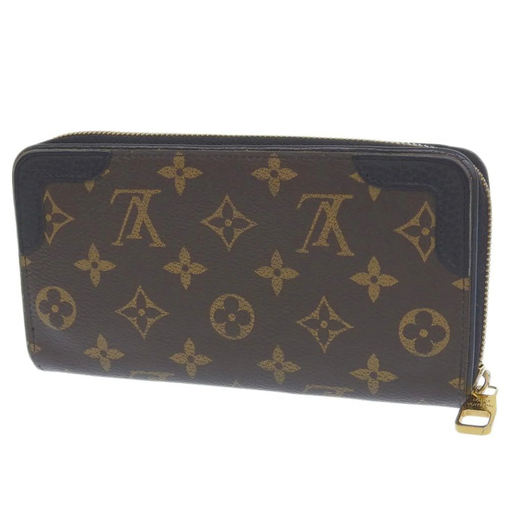 Louis Vuitton LOUIS VUITTON Monogram Zippy Retiro Round Long Wallet Noir M61855 (Good)