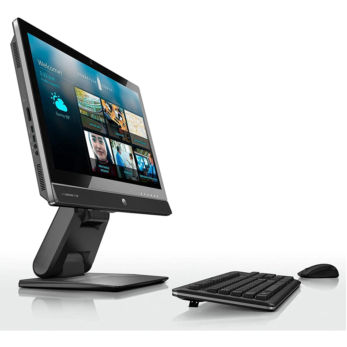HP EliteOne 800 G1 All In One Computer; 23" HD Display; Core I5-4590s 3.7 GHz max CPU; 16GB DDR3 RAM; 512GB Drive; DVD; USB 3.0; WiFi; Displayport; Windows 10 Home