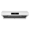Hauslane | Chef Series | PS18 30" Under Cabinet Range Hood; Stainless Steel Contemporary Modern Design 860 CFM; Touch Screen w/Digital Clock; Dishwasher Safe Baffle Filters; LED Lamps; 3-Way Venting