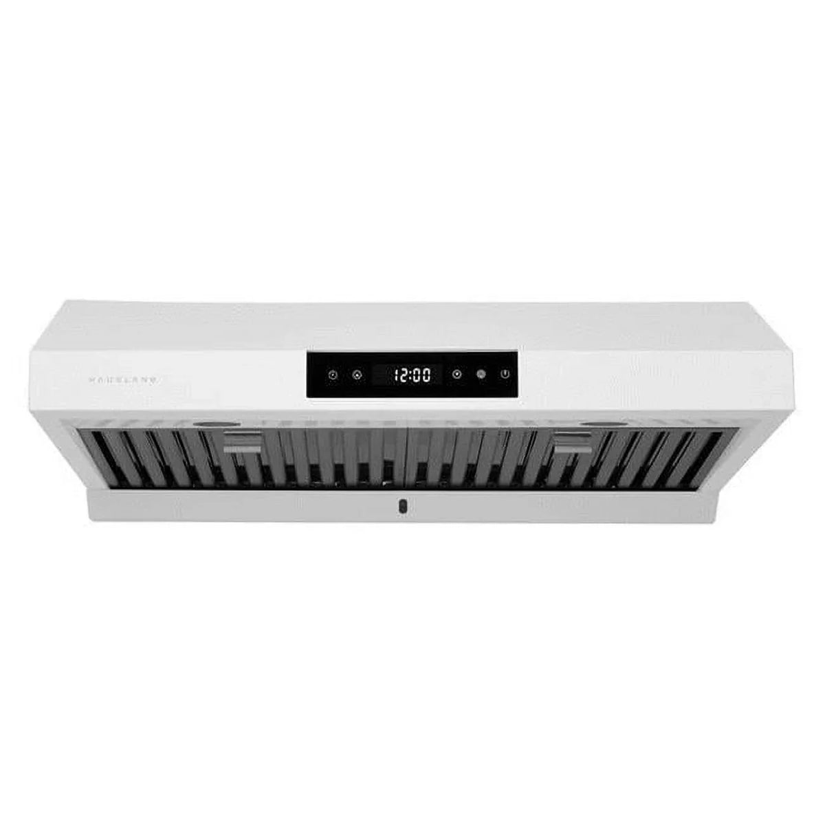 Hauslane | Chef Series | PS18 30" Under Cabinet Range Hood; Stainless Steel Contemporary Modern Design 860 CFM; Touch Screen w/Digital Clock; Dishwasher Safe Baffle Filters; LED Lamps; 3-Way Venting