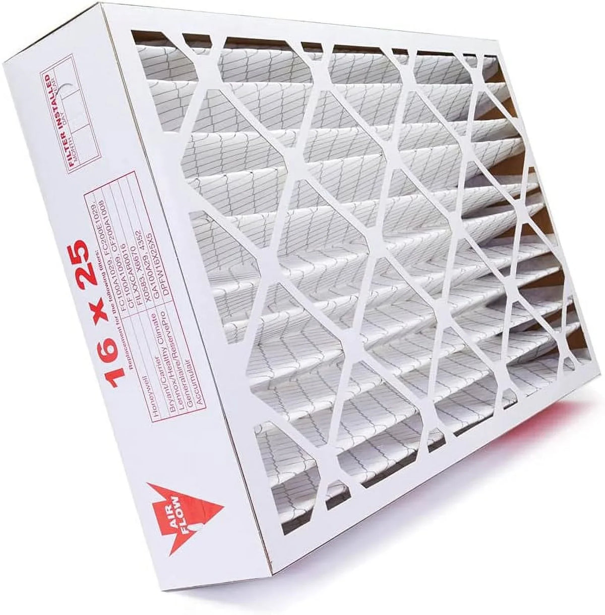 16X25x5 MERV 8 HVAC AC Furnace Air Filter Replacement For X0583 X6670 X6672; Dust 2-Pack; Made In The