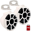 Wet Sounds REV10 White 10" Tower Speakers with Mini Fixed Clamps - Fits 1" to 1 7/8"