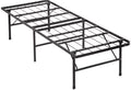 Twin Bed Frame Metal Platform Bed Frame Twin Size 14 mm Mattress Foundation Box Spring Replacement Heavy Duty Steel Slat Easy Assembly Noise-Free;Black