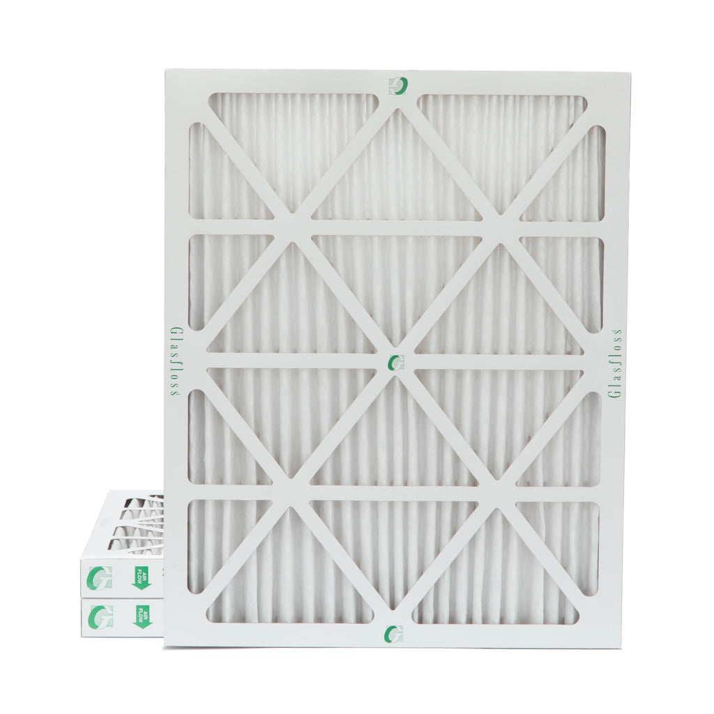 3 Pack of 18x20x2 MERV 10 Pleated 2" foot Air Filters by Glasfloss. Actual Size: 17-1/2 x 19-1/2 x 1-3/4