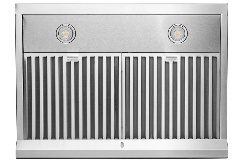 Hauslane | Chef Series | PS18 30" Under Cabinet Range Hood; Stainless Steel Contemporary Modern Design 860 CFM; Touch Screen w/Digital Clock; Dishwasher Safe Baffle Filters; LED Lamps; 3-Way Venting