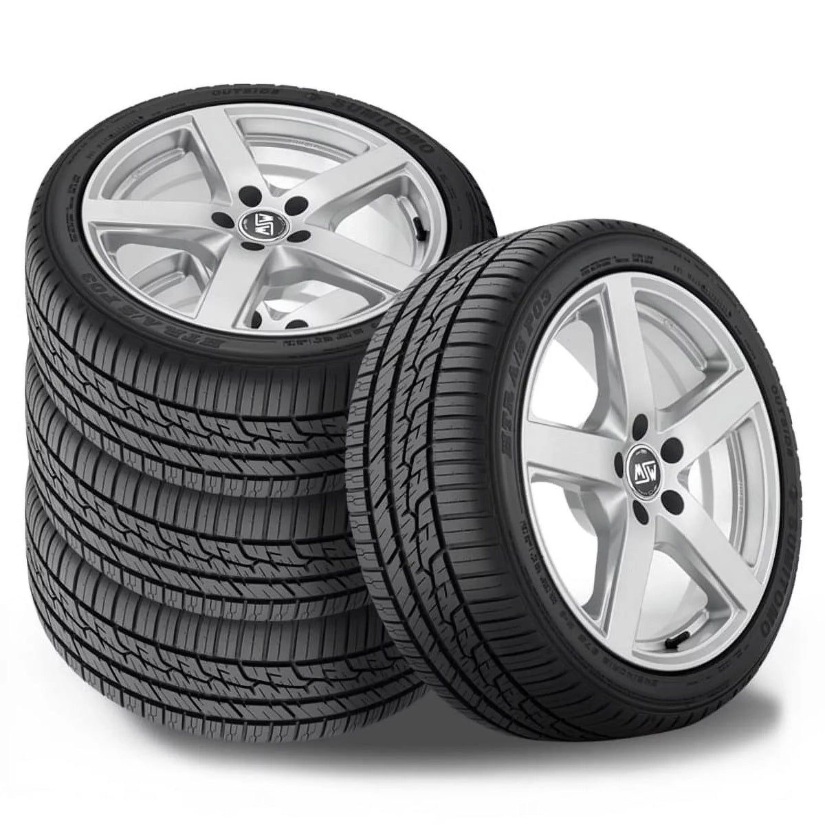 Set of 4 Sumitomo HTR A/S P03 235/65R17 108V Performance All Season Tires 65000 MILE ASP77 / 235/65/17 / 2356517 Fits: 2017-18 Honda CR-V EX; 2019 Honda CR-V LX