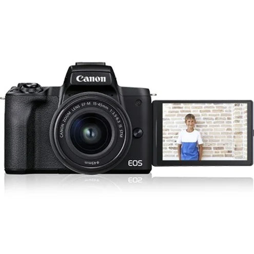 Canon EOS M50 Mark II 24.1 Megapixel Mirrorless Camera with Lens; 0.59"; 1.77"; Black