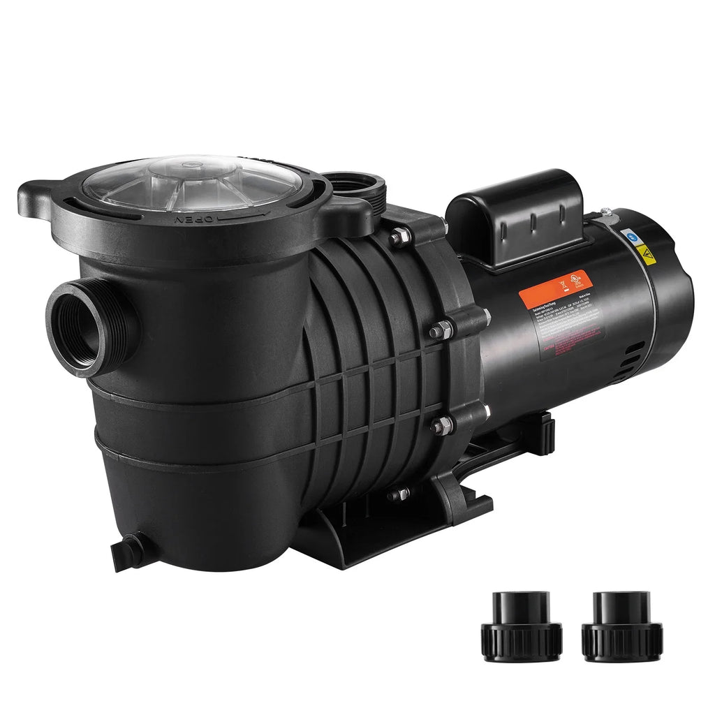 SKYSHALO Swimming Pool Pump; 2 HP 230 V; 1500 W Double Speed Pump for in/Above Ground Pool w/ Strainer Basket; 5520 GPH Max. Flow; Certification of ETL for Security