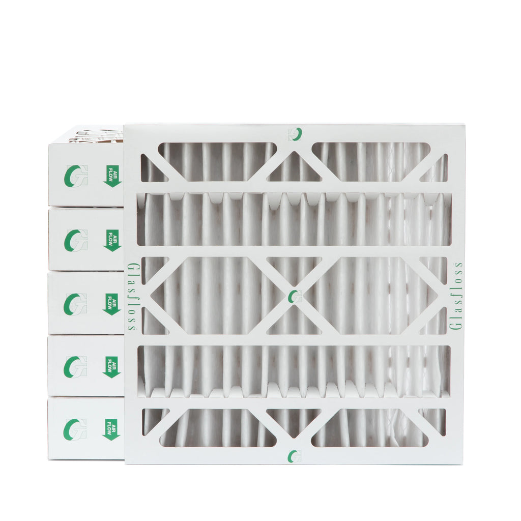 6 Pack of 20x20x4 MERV 13 Pleated 4" cm Air Filters by Glasfloss. Actual Size: 19-1/2 x 19-1/2 x 3-3/4