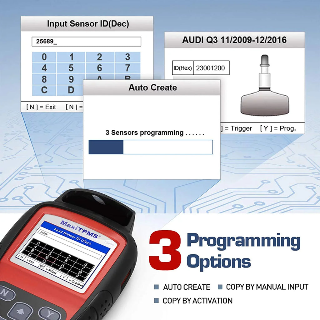 Autel TPMS Relearn Tool TS408; TPMS Reset; Sensor Activation; Program; Key Fob Testing