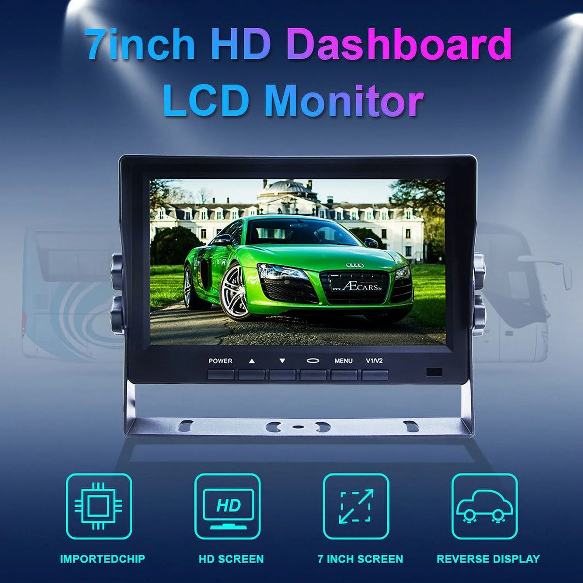 9V - 35V Car Vehicle Rear View Wireless IR Night Vision Backup Camera Liquidproof Kit + 7" LCD Monitor Parking Assistance System For Truck / Van / Caravan / Trailers / Camper