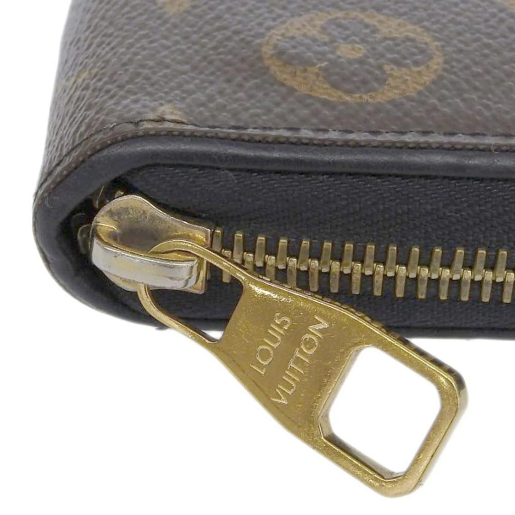 Louis Vuitton LOUIS VUITTON Monogram Zippy Retiro Round Long Wallet Noir M61855 (Good)