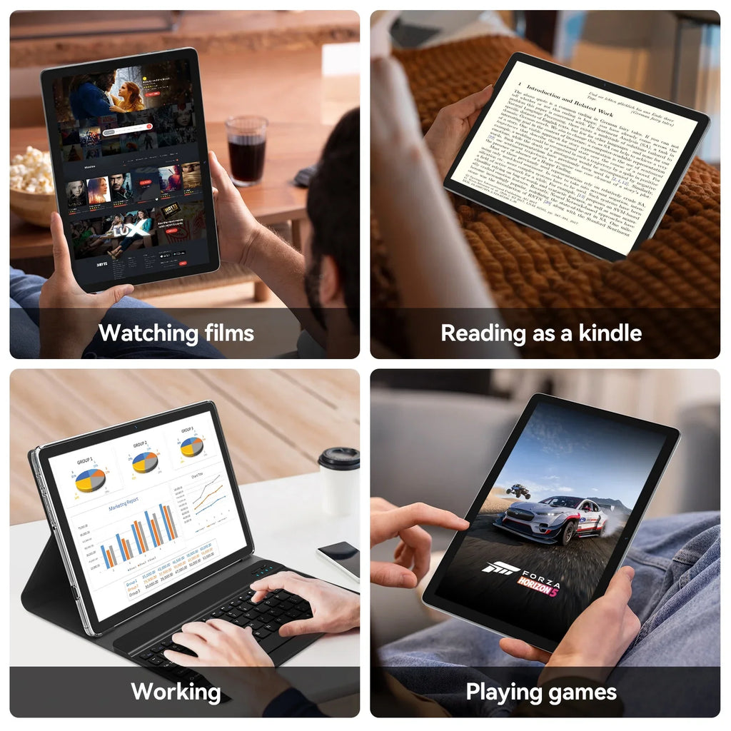 Tablet 10.1 inch Android Tablet;8GB RAM 128GB ROM Storage;Android 12.0 Tablet with Keyboard Wireless Mouse Case Stylus;5G WiFi Tablet;1TB Expandable;Octa-Core Processor;2024 Newest Tablet