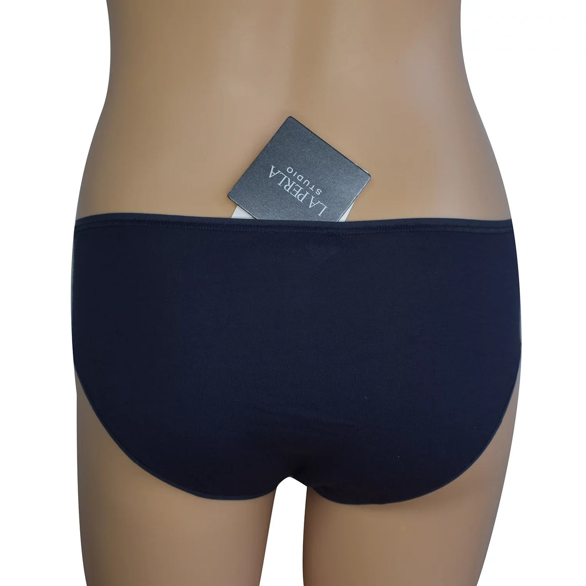 La Perla Women's Navy Blue Cotton Full Cut Brief (XS)